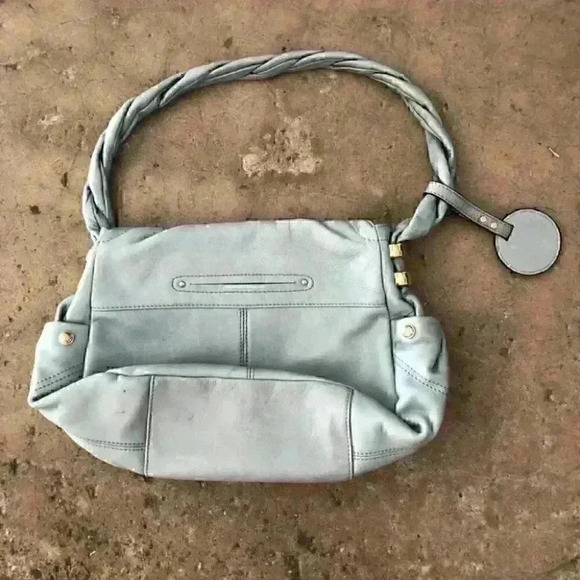 B Makowsky light blue real leather purse bag - Picture 3 of 6